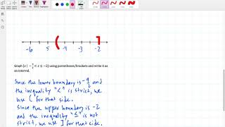 Using Parentheses & Brackets to Graph a Compound Inequality & Using Interval Notation (Silent Video)