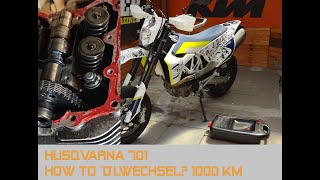 Husqvarna 701 - 1000 KM Ölwechsel, Späne im Motor?