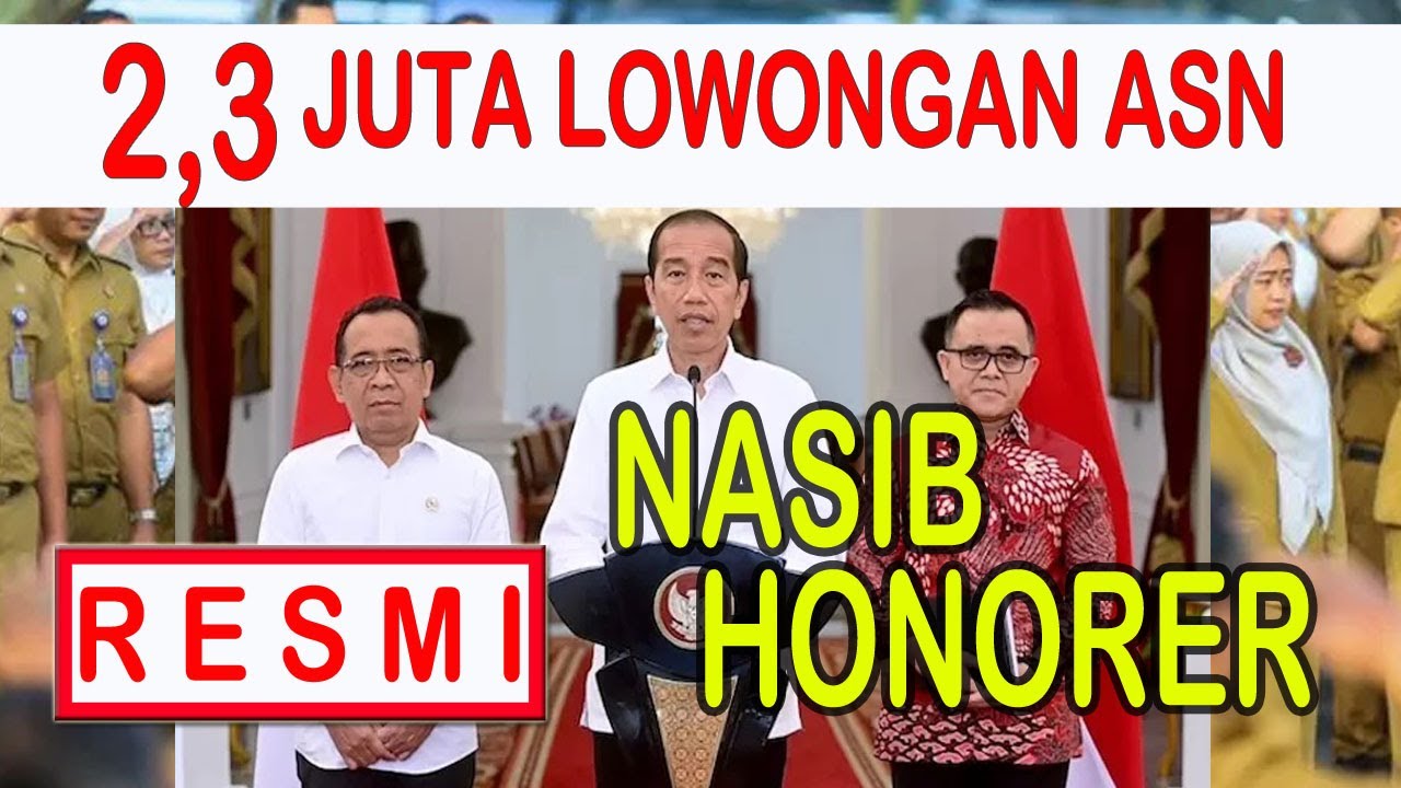 RESMI !!! 2,3 JUTA FORMASI ASN 2024 !! - YouTube