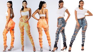 Aphrodite Denim Jeans for Women | Distressed Ripped Cut Out Jeans #Shorts