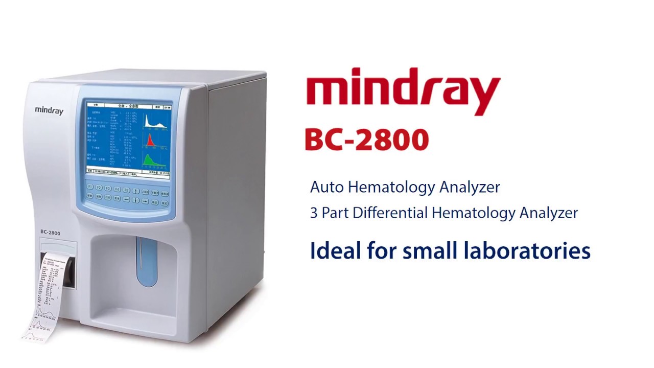 Mindray BC 2800 Hematology Analyser | 3 Part Differential Hematology ...