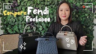 Review túi hiệu  |  Fendi Peekaboo - so sánh 3 mẫu túi (da trơn, da sần, da đà điểu)