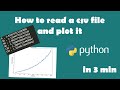 Basics - How to read a CSV file in python (and plot it)