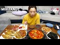 리얼먹방:) 순두부찌개, 생선구이, 어묵볶음, 콩나물무침, 김, 햄구이 ★ 한국집밥ㅣKorean Home MealㅣREAL SOUNDㅣASMR MUKBANGㅣ