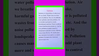 Essay On Pollution in English | Pollution Essay in English | Paragraph On Pollution in English