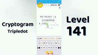 Cryptogram Tripledo Level 141 Solutions 🧩 | Logic Puzzle Game | Mini Boss