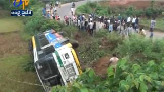 RTC Bus Turns Aside at Paderu Ghat Road; 14 Injured