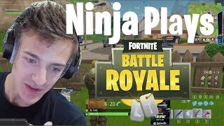 Ninja First Fortnite Game on Stream (Fortnite Gameplay)
