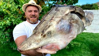 Cooking MONSTER Fish Head Soup - Beluga Sturgeon UKHA SOUP RECIPE