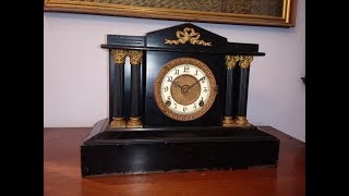 Assembling an 1882 Ansonia Black Cast Iron Victorian Mantel Clock