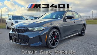 NEW ARRIVAL! 2025 BMW M340i Dravit Grey Metallic on Black #bmw #m340i #g20