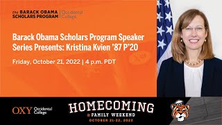 The Obama Scholars Speaker Series | Kristina Kvien '87 P'20