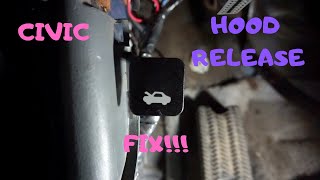 Ek Civic Hood Release Handle Fix For Cheap!!!!!
