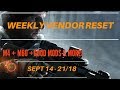 The Division - Weekly Vendor Reset Sept 14 - 21/18