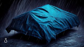 Rain On Tarp Roof With Thunder 💦 Black Screen | 12 Hours | Sleep In Series