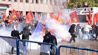 Turkish protesters clash with police over trial of policeman