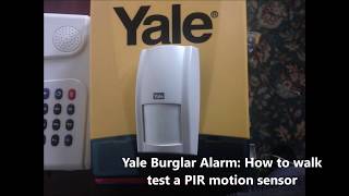 Yale Burglar Alarm: How to walk  test a PIR motion sensor