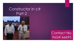 Constructor in c# Part-2