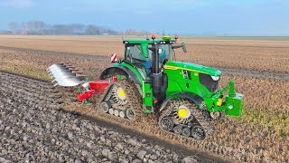 Ploughing w/ John Deere 6R on Soucy Tracks | Kverneland LO 6 furrow | 4 Track John Deere | Ploegen