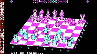 Colossus X Chess © 1990 Martin Bryant - PC DOS - Gameplay