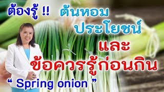 ต้องรู้ !! ต้นหอมมีประโยชน์มากมายและข้อควรรู้ก่อนกิน | spring onion | พี่ปลา Healthy Fish