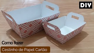 Como fazer Mini Cestinha de Papel Cartão - DIY