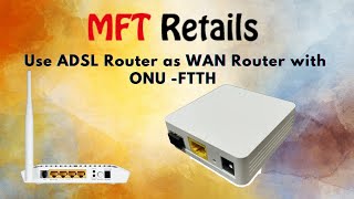 How to Use ADSL Router  as WAN Router  with  ONU - FTTH Network
