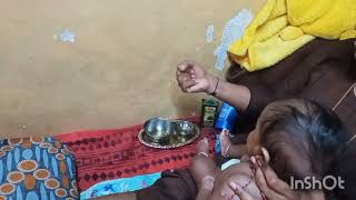 Indian traditional oil massage techniques for  new born baby (ಸಾಂಪ್ರದಾಯಿಕ ಶೈಲಿಯ ಎಣ್ಣೆ ಮಸಜ್ ಅಭ್ಯಂಜನಾ)