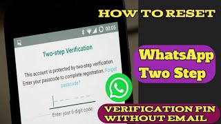 How to reset WhatsApp two step verification pin without Email account new update 2023