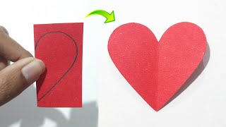 How To Make Perfect Paper Heart | How To Cut Perfect Heart Shape | Diy Paper Heart Making Idea