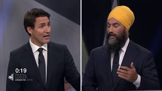 Jagmeet Singh debates Quebec's secularism law with Justin Trudeau