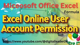 Excel online user account control and Permission, Share the Other User.