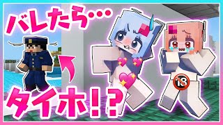 🍒バレたら逮捕🚨プールでパンツが流されて裸になっちゃうマインクラフト【まいくら・Minecraft】りぃべる