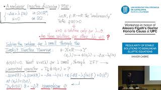 5fth talk: Regularity of stable solutions to semilinear elliptic equations. Xavier Cabré (UPC-ICREA)