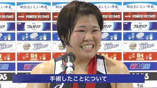 令和5年度明治杯レスリング全日本選抜選手権大会　優勝インタビュー進藤芽伊