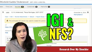 What are IGI and Legacy Sources on FamilySearch?