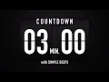 3 Minute Countdown Timer 🕙 Flip Clock with Simple Beeps 🔊🖤