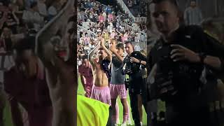 Lionel Messi and Inter Miami players thank fans after beating Charlotte #shorts