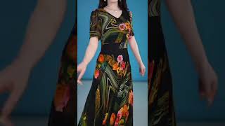 DP296 | Váy Đầm Dự Tiệc Trung Niên | Thời Trang Trung Niên 2023 | Gọi ngay 0904302709 #vaydam