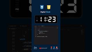 Digital clock #html #css #javascript