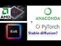 Macbook GPU (AMD or M1/M2) acceleration: install Anaconda, Pytorch Metal. Stable diffusion Part 1