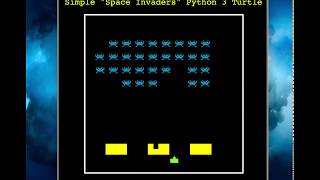 Simple "Space Invaders" with Python 3 and Turtle and animated gif