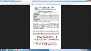 REGISTRATION  FORM FOR CIPA- I  EXAMINATION  2021