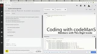 Codewars 7 kyu Numbers with This Digit Inside JavaScript