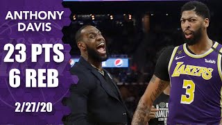Anthony Davis charges the Lakers without LeBron vs. the Warriors | 2019-20 NBA Highlights