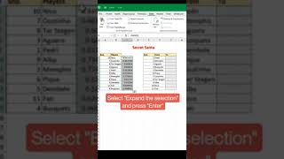 Secret Santa in Excel using Rand Function
