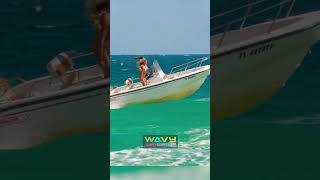 Blue Top Legend sisters crushing the waves at Haulover Inlet! Wavy Boats