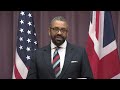 us secretary of state antony blinken and foreign sec james cleverly give joint briefing