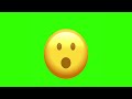 3d emoji 😮 face with open mouth green screen easy download