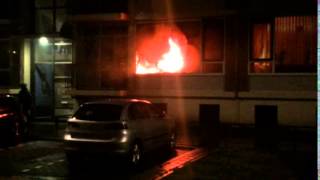 PRIO 1 TS14-1 HW14-1 TS13-1 Gebouwbrand Loeffstraat Schiedam